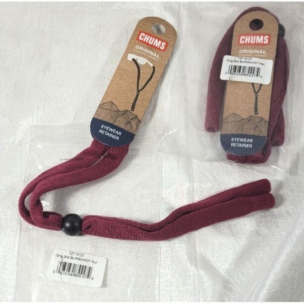 2 Chums Original Eyewear Retainers - Standard Ends - Burgundy